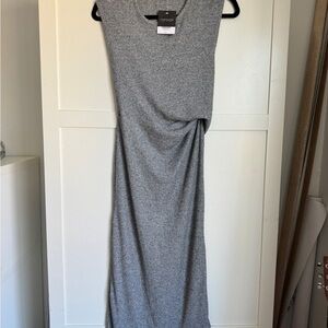 Topshop Gray Sleeveless Dress Asymmetrical